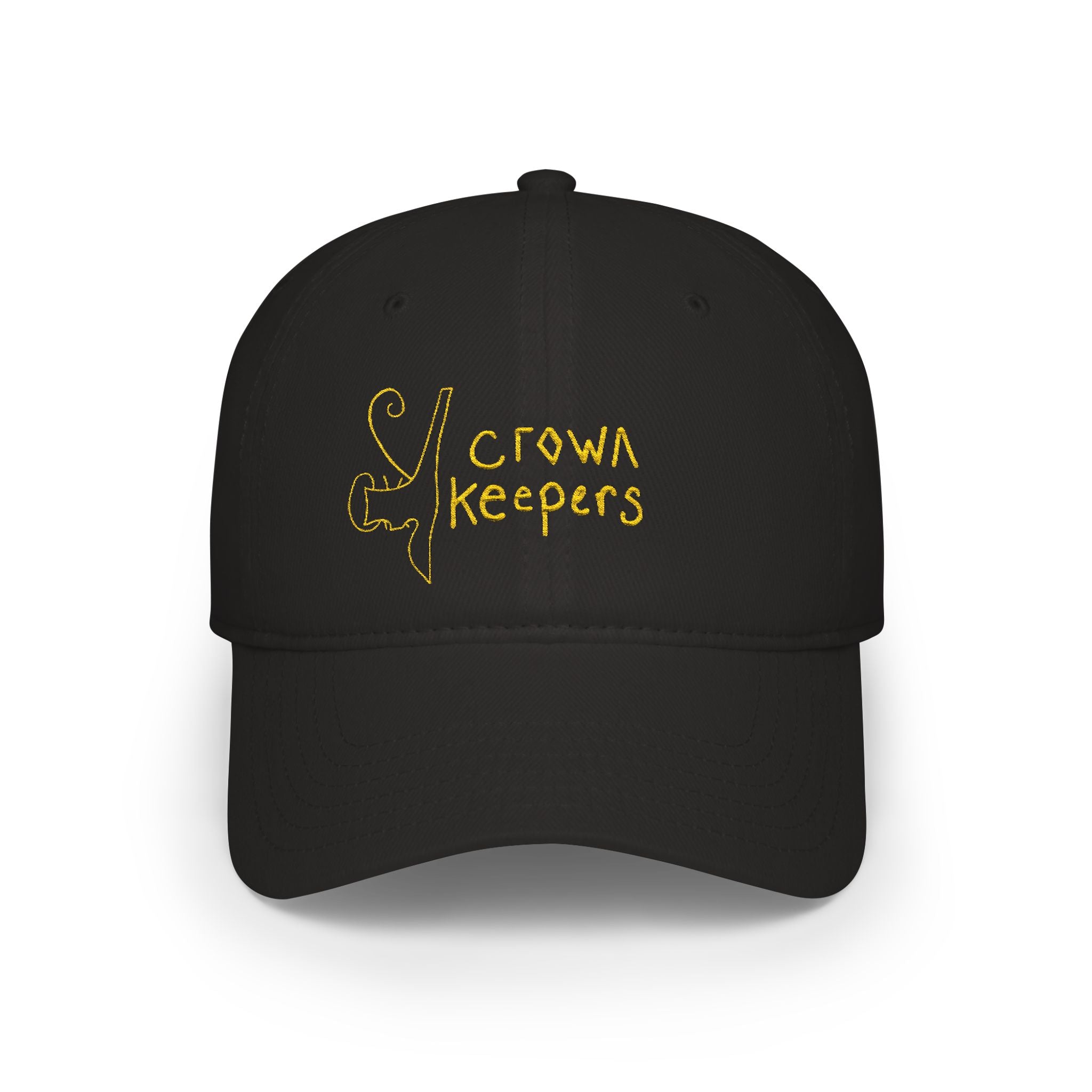 Crown Keepers Classic Embroidered Low Profile Baseball Cap Black and Gold