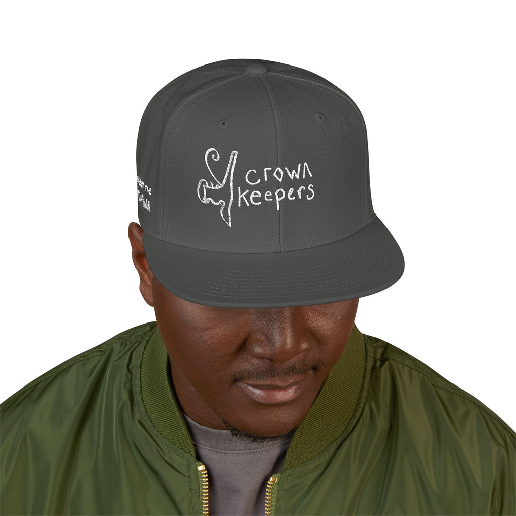 Snapback Hat — "Crown Keepers"' " We Keep the Crown" Embroidered Streetwear Cap