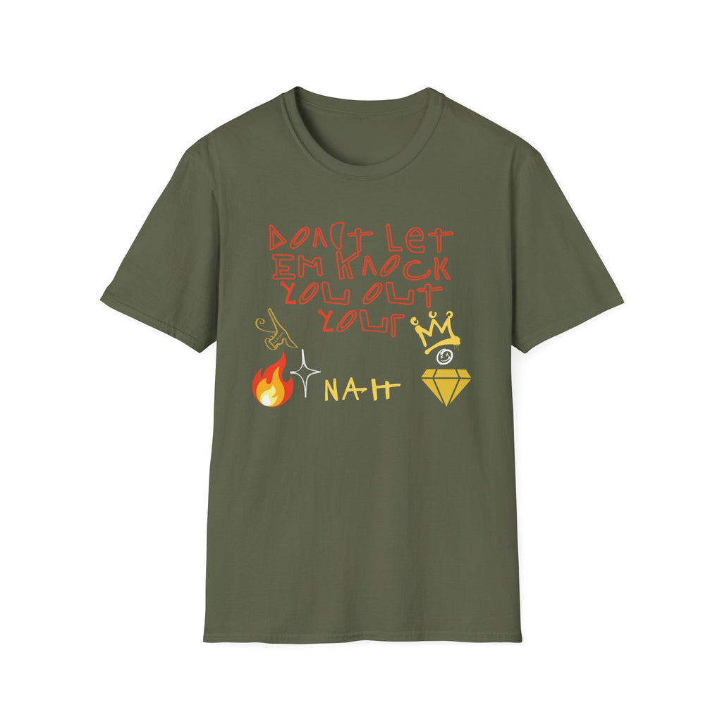 T-Shirt — 'Don't Let 'Em Knock You Out your Crown' Handwritten Graphic Tee "Crown Keepers"