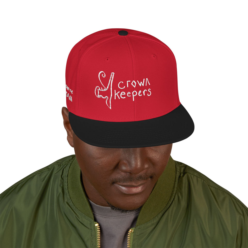 Snapback Hat — "Crown Keepers"' " We Keep the Crown" Embroidered Streetwear Cap