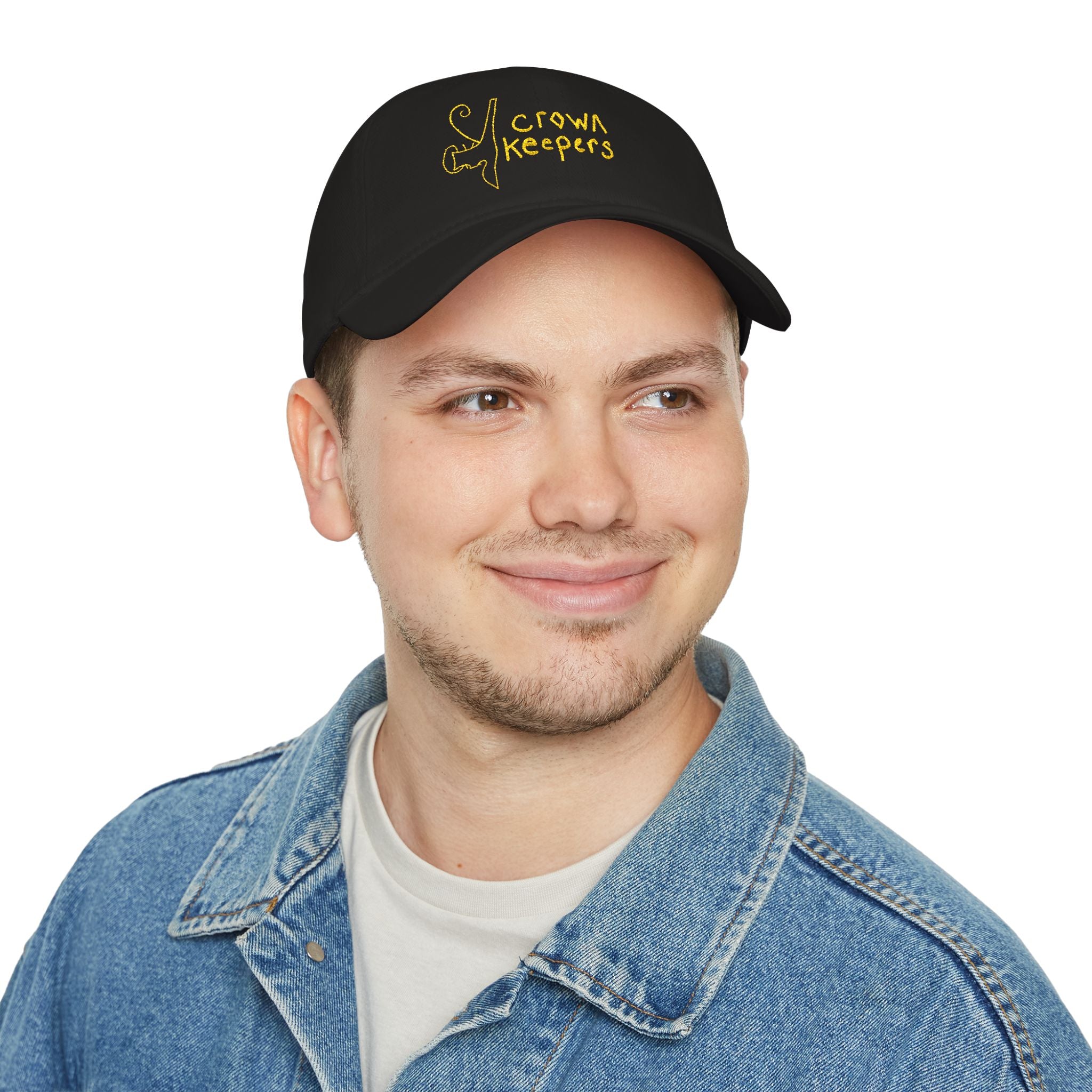 Crown Keepers Classic Embroidered Low Profile Baseball Cap Black and Gold