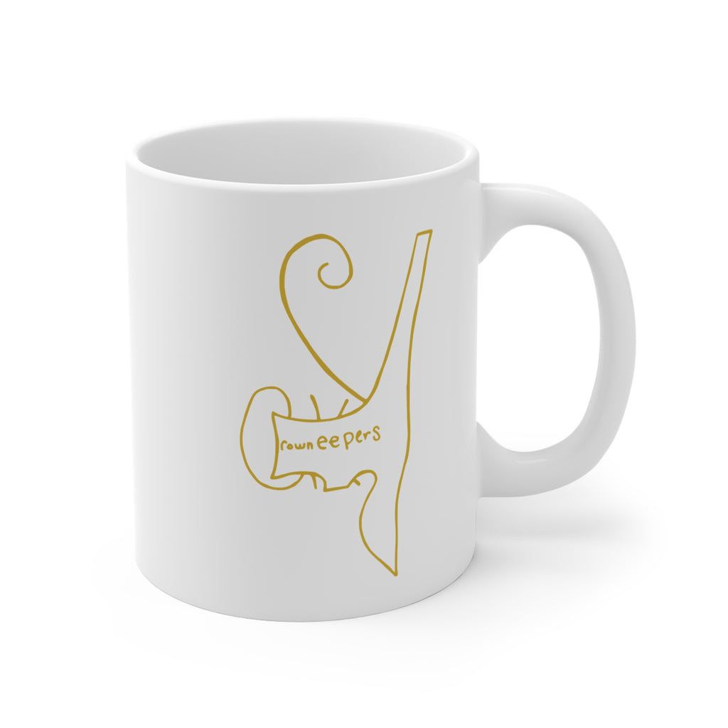 Mug — "Crown Keepers" Handwritten Gold Minimalist Coffee Mug