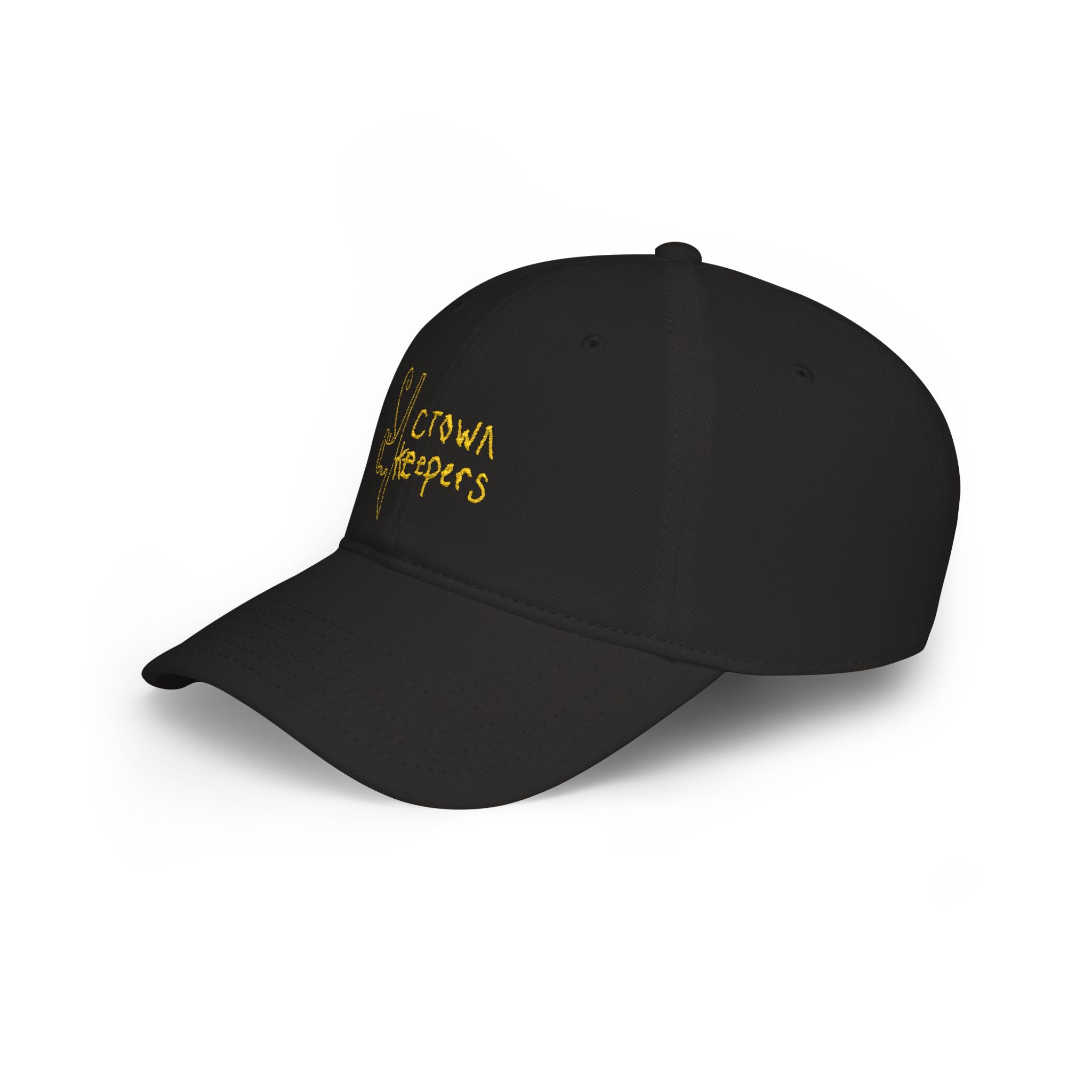 Crown Keepers Classic Embroidered Low Profile Baseball Cap Black and Gold