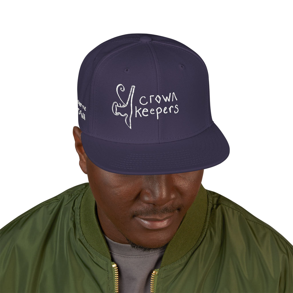 Snapback Hat — "Crown Keepers"' " We Keep the Crown" Embroidered Streetwear Cap