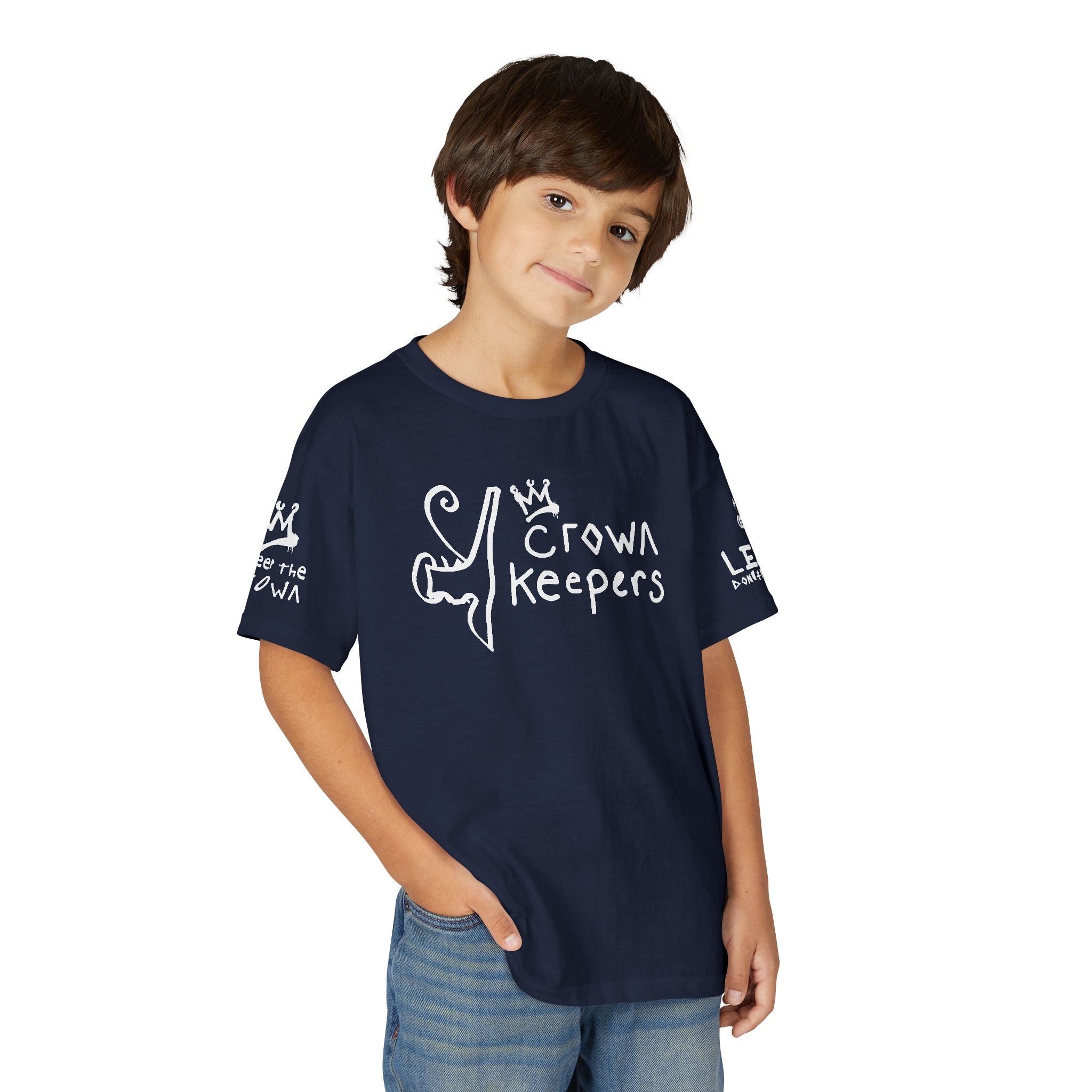 Youth 'Crown Keepers' Graphic T‑Shirt — "We Keep the Crown" Street Art Crown Design