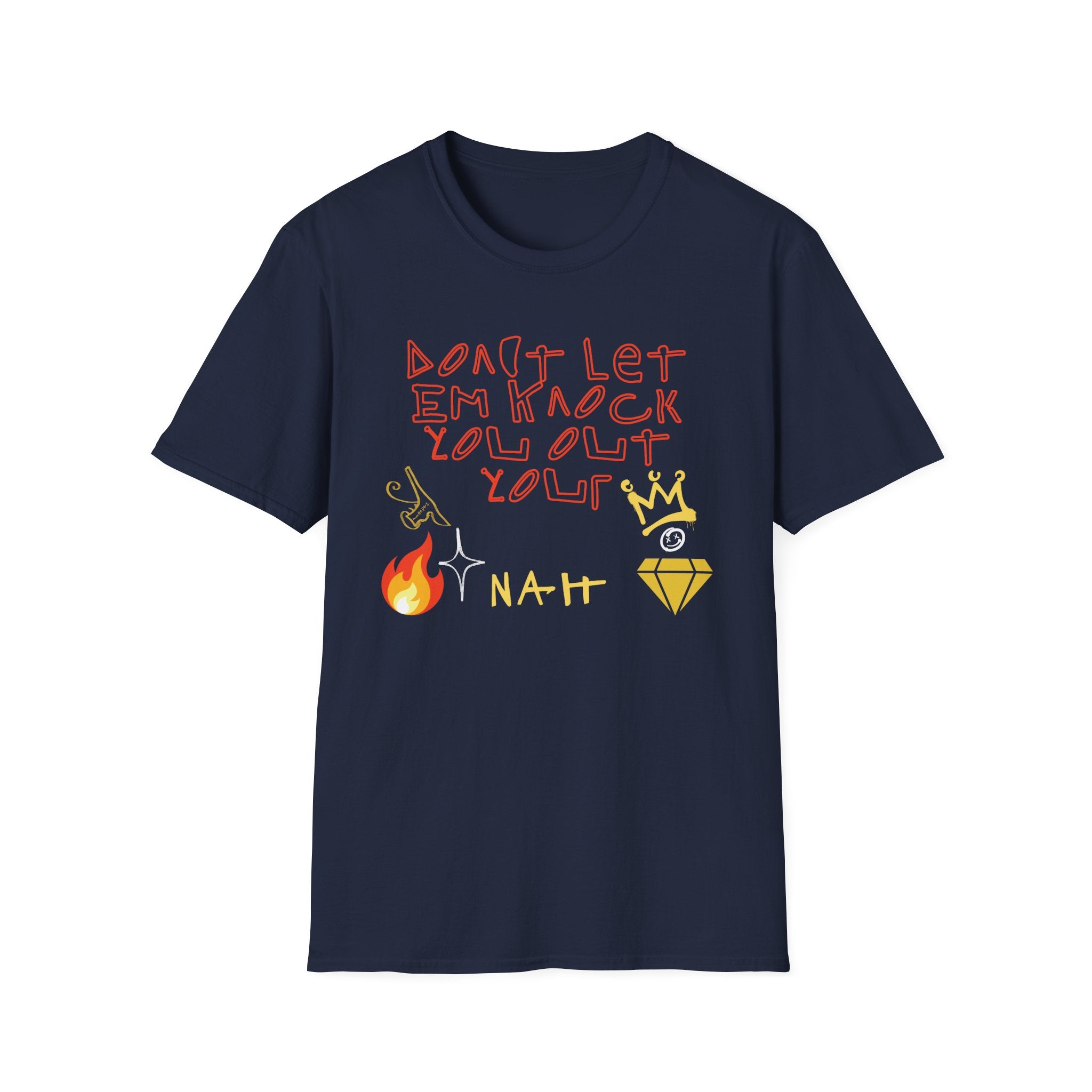 T-Shirt — 'Don't Let 'Em Knock You Out your Crown' Handwritten Graphic Tee "Crown Keepers"