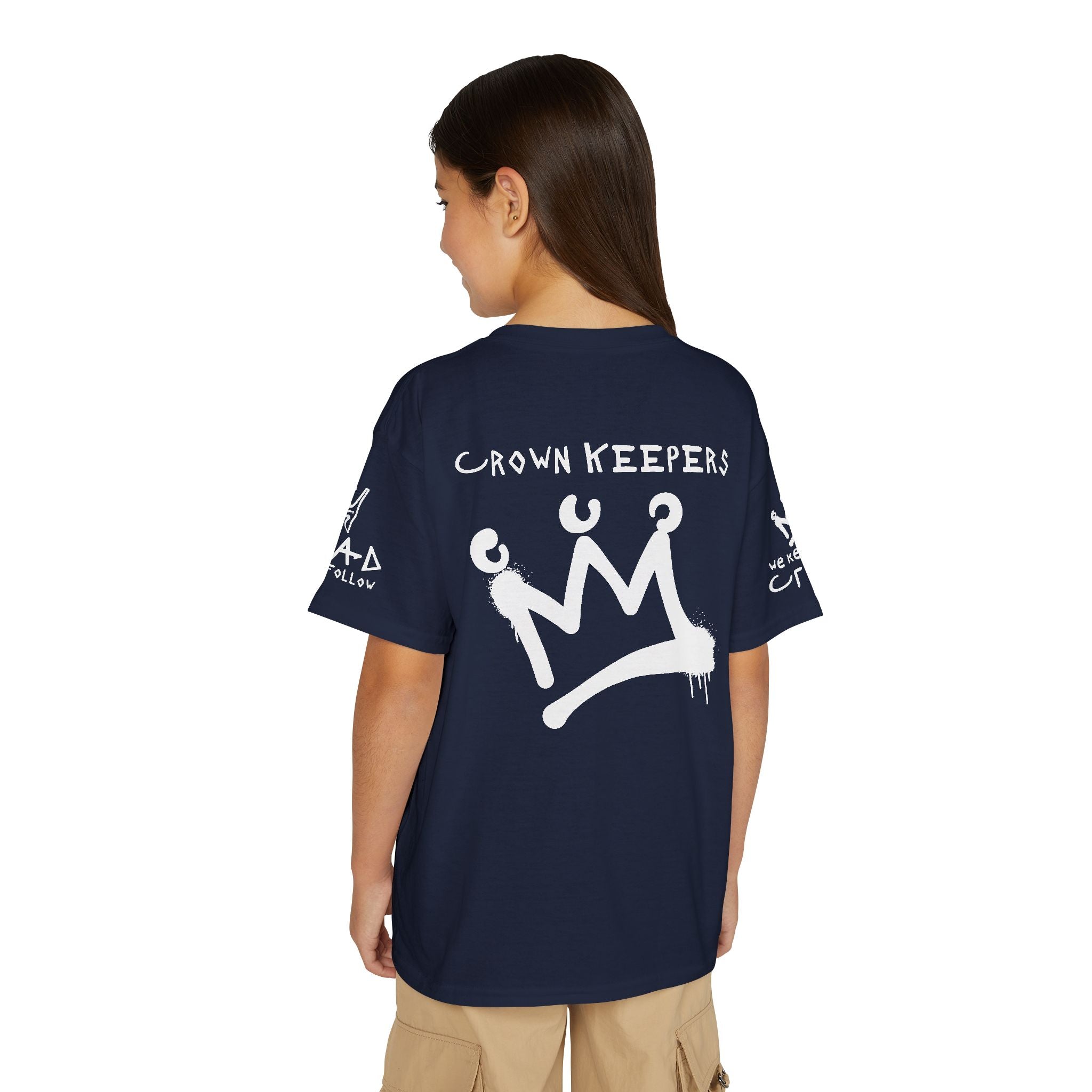 Youth 'Crown Keepers' Graphic T‑Shirt — "We Keep the Crown" Street Art Crown Design