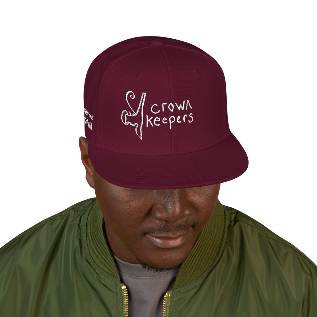 Snapback Hat — "Crown Keepers"' " We Keep the Crown" Embroidered Streetwear Cap