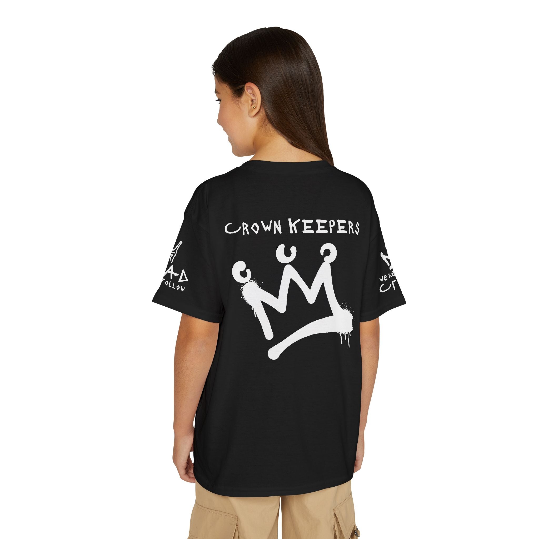 Youth 'Crown Keepers' Graphic T‑Shirt — "We Keep the Crown" Street Art Crown Design