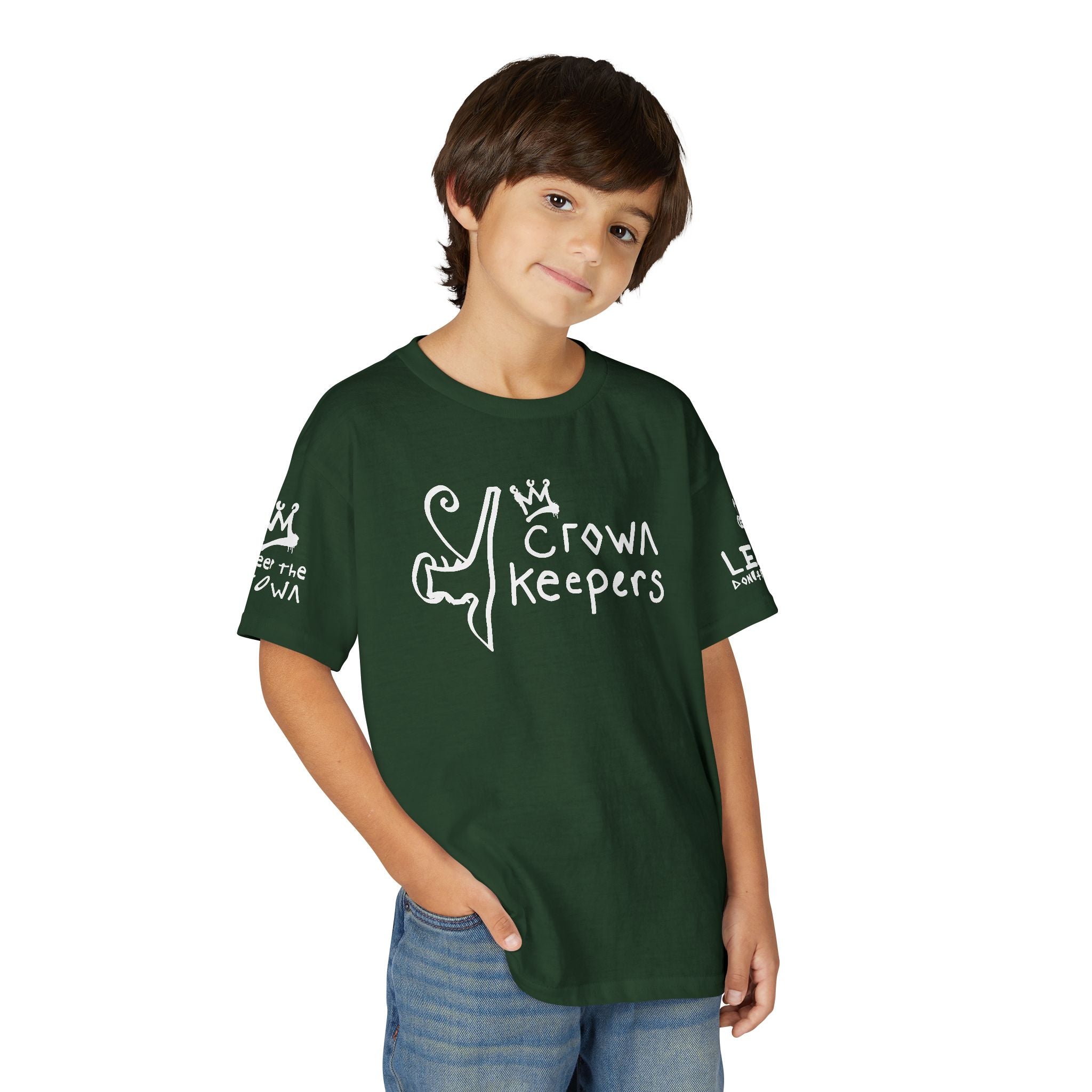 Youth 'Crown Keepers' Graphic T‑Shirt — "We Keep the Crown" Street Art Crown Design