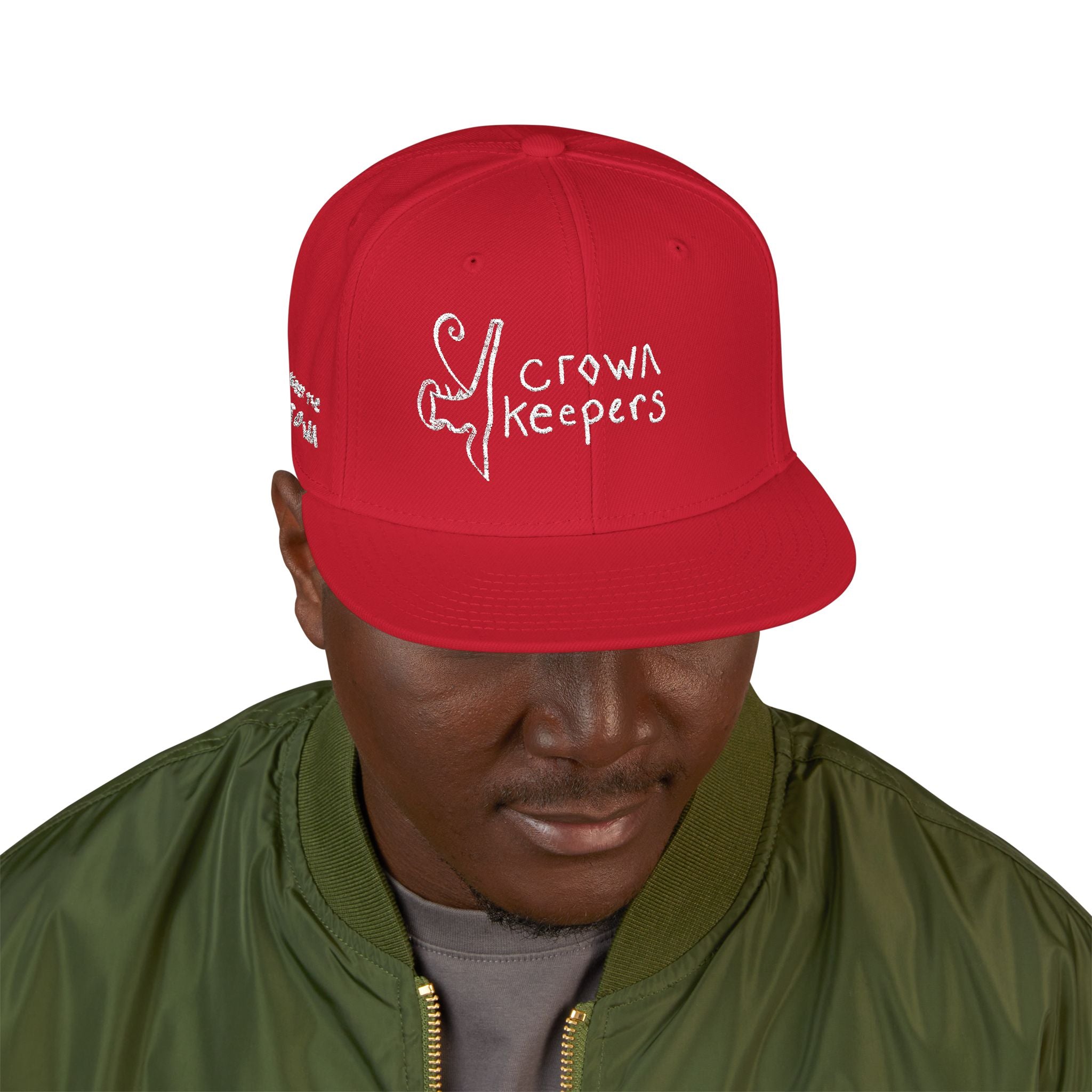 Snapback Hat — "Crown Keepers"' " We Keep the Crown" Embroidered Streetwear Cap