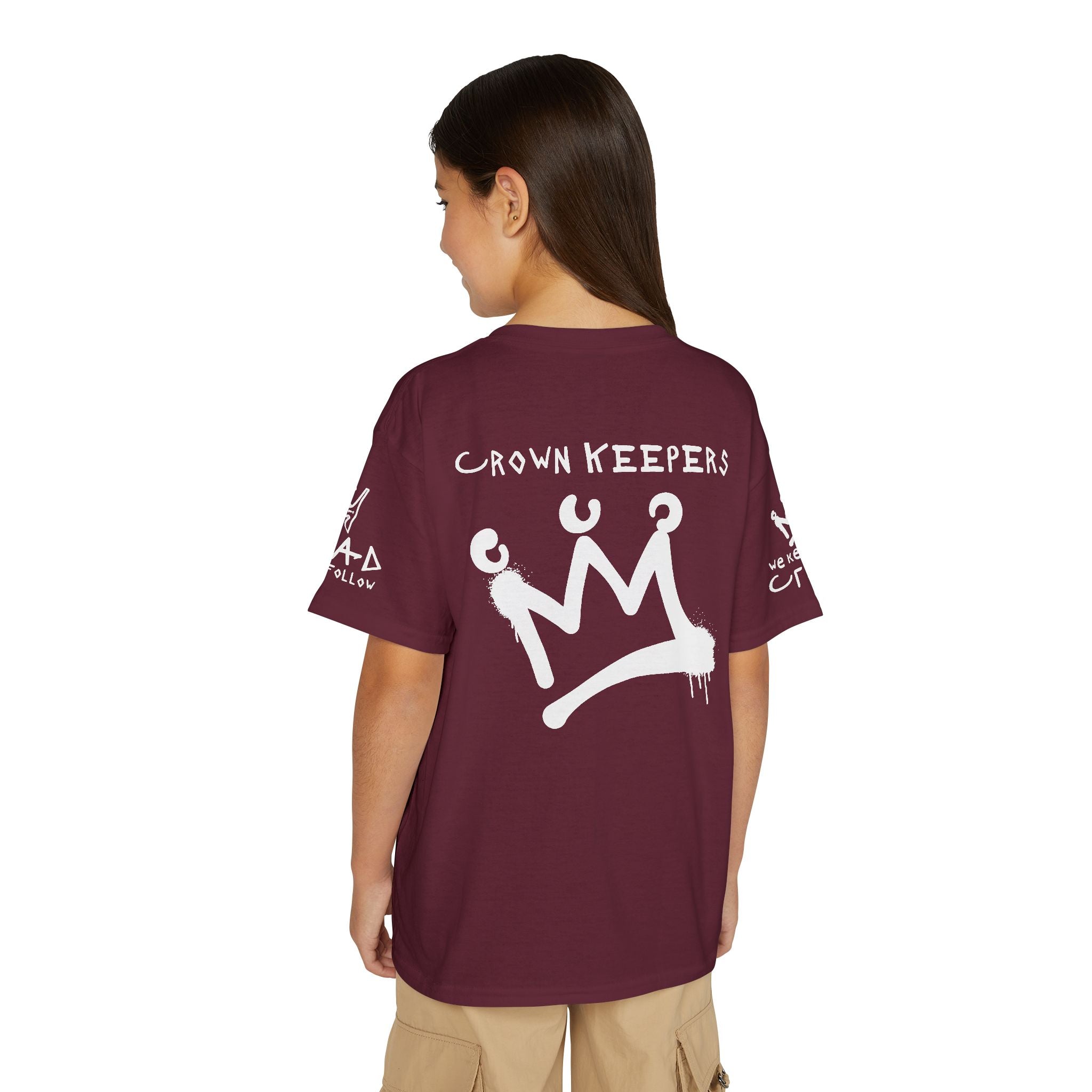 Youth 'Crown Keepers' Graphic T‑Shirt — "We Keep the Crown" Street Art Crown Design