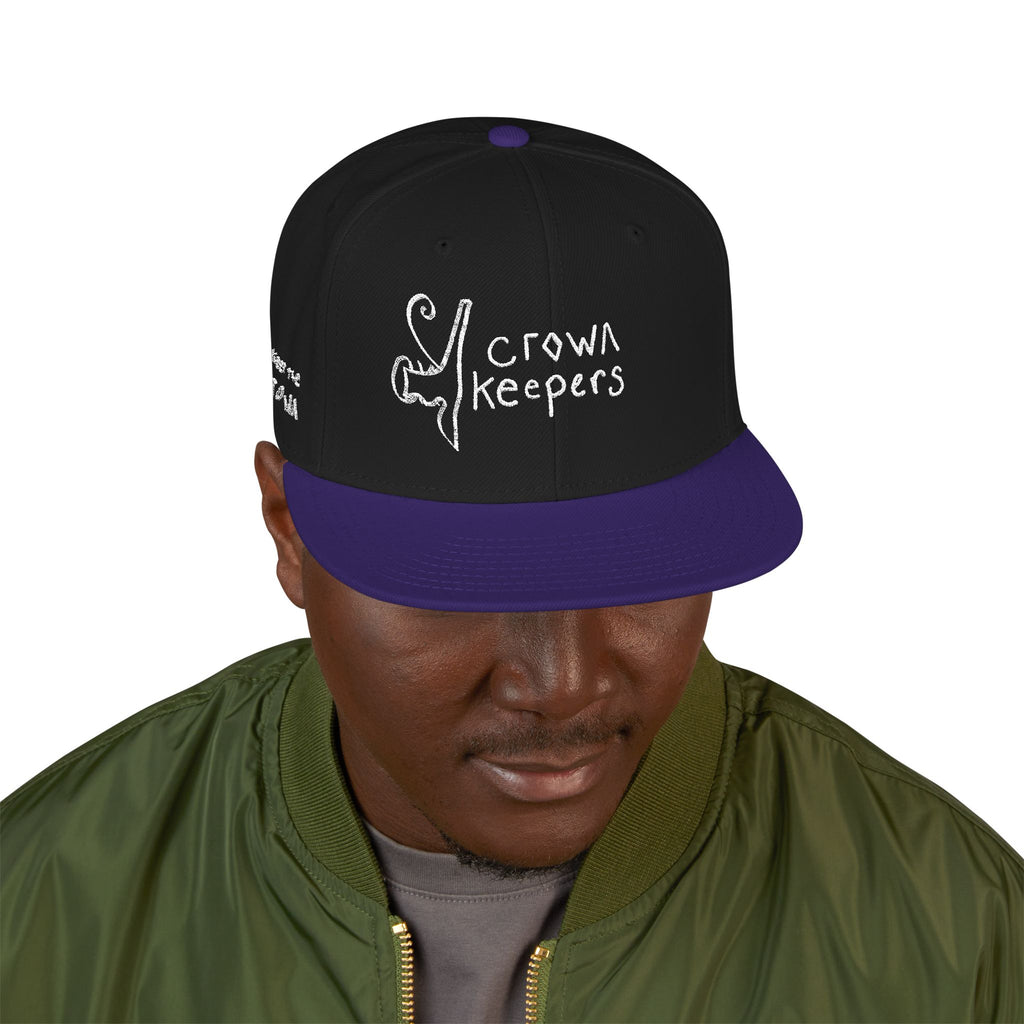 Snapback Hat — "Crown Keepers"' " We Keep the Crown" Embroidered Streetwear Cap