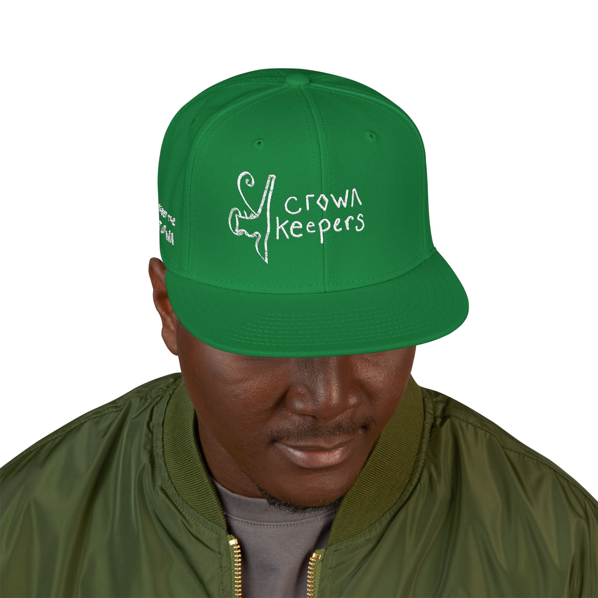 Snapback Hat — "Crown Keepers"' " We Keep the Crown" Embroidered Streetwear Cap