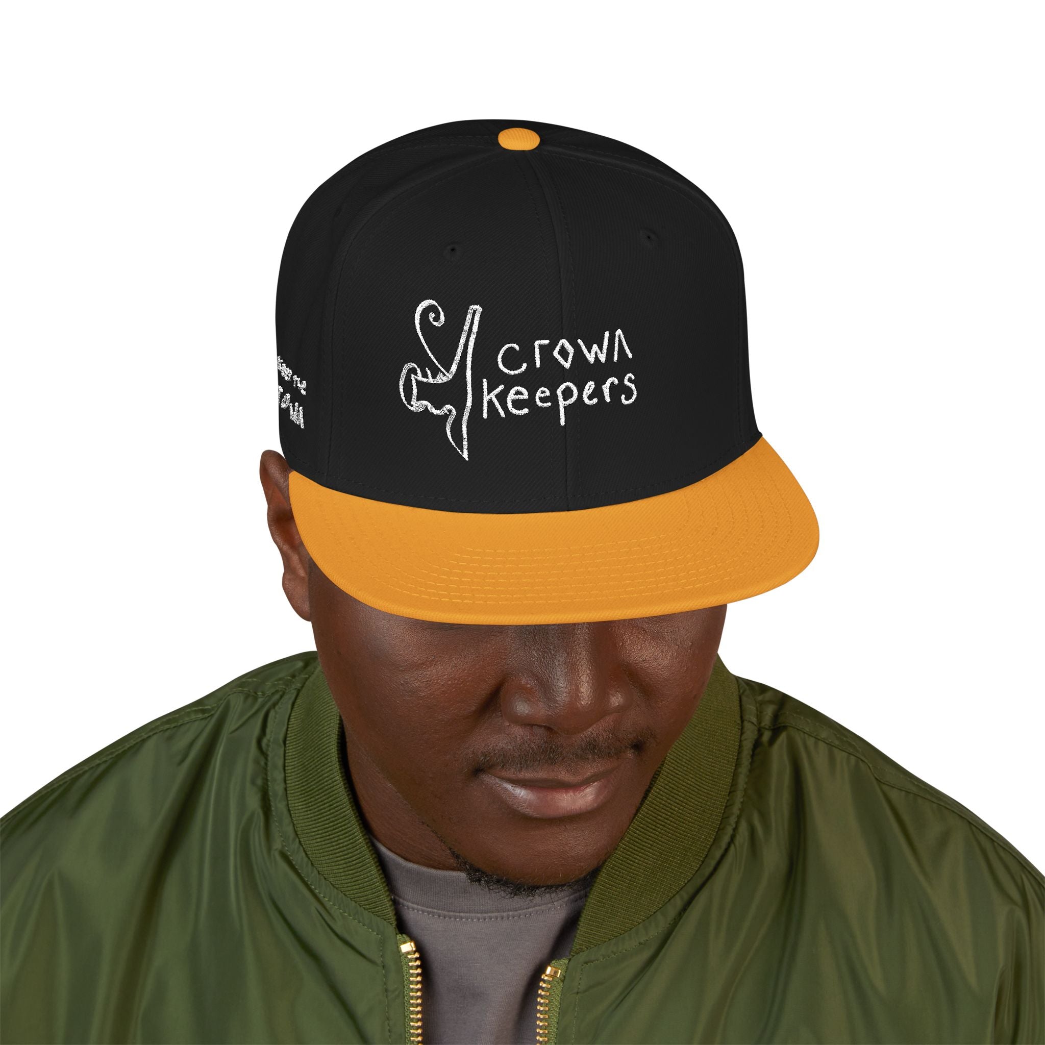 Snapback Hat — "Crown Keepers"' " We Keep the Crown" Embroidered Streetwear Cap