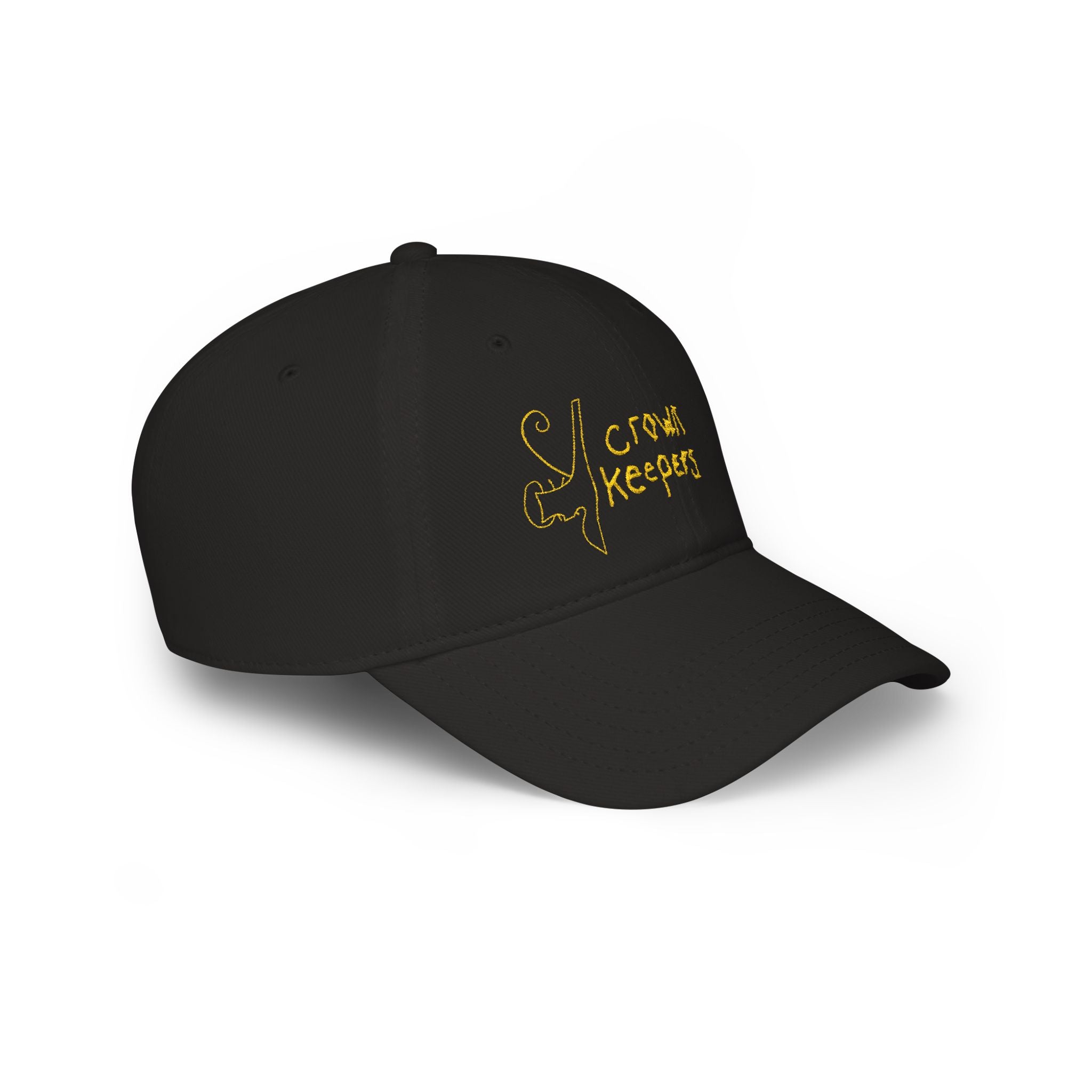 Crown Keepers Classic Embroidered Low Profile Baseball Cap Black and Gold